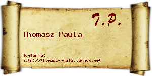 Thomasz Paula névjegykártya